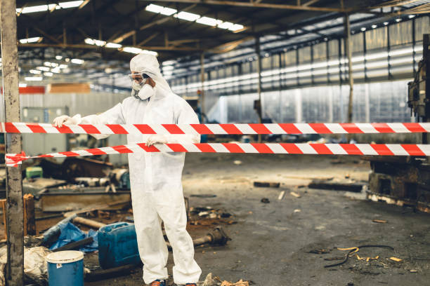 Professional Sewage Cleanup technician working in Mashantucket, CT